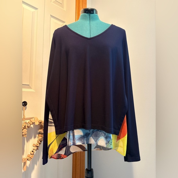 JOSEPH RIBKOFF Navy Blouse - Picture 3 of 11